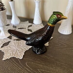 Avon Ceramic Pheasant Figurine - Green and Brown